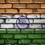 flag, banner, nation, emblem, country, national, patriotic, symbol, patriot, patriotism, wall, brick, bricks, india