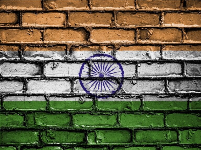 flag, banner, nation, emblem, country, national, patriotic, symbol, patriot, patriotism, wall, brick, bricks, india
