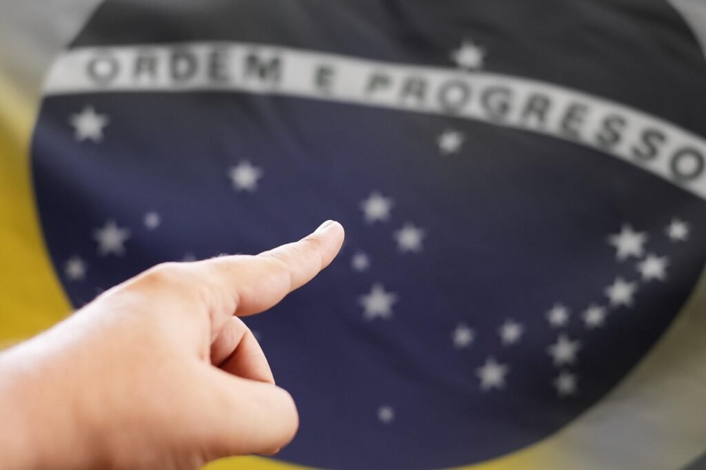 brazil, brazil flag, flag, homeland, finger, green, yellow