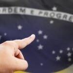 brazil, brazil flag, flag, homeland, finger, green, yellow