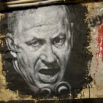 Benyamin Netanyahu, painted portrait DDC_1558
