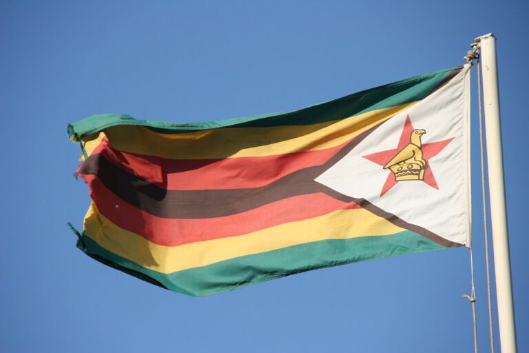 Zimbabwe Flag, Victoria Falls Hotel, Zimbabwe, 2007