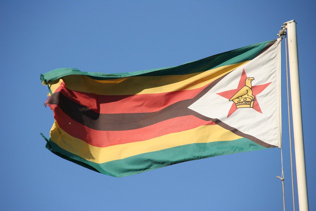 Zimbabwe Flag, Victoria Falls Hotel, Zimbabwe, 2007