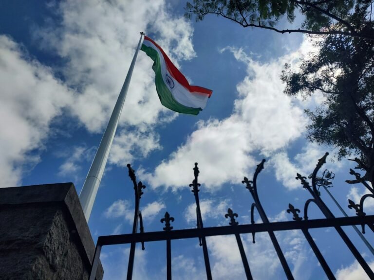 a flag on a pole